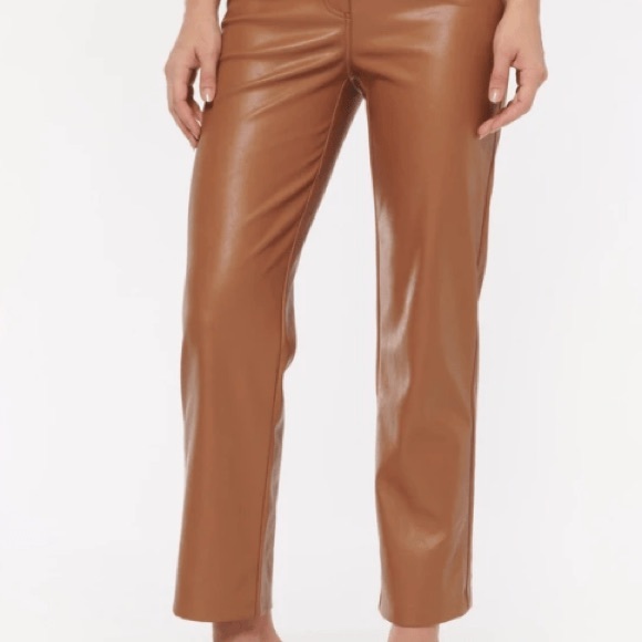 Cami NYC Vegan Leather Pant In Tan - Picture 2 of 5